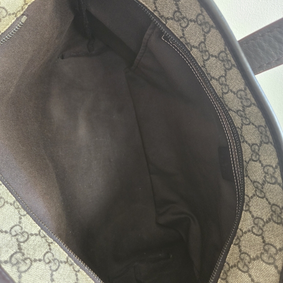 Gucci Black and Gray Monogram Tote - Picture 8 of 10